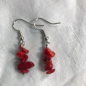 Handmade Faux gemstone chip earrings. Many colors available.